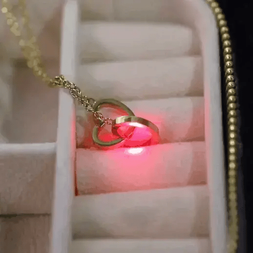 Rotating Eternal Rose Necklace – Engraved Interlocking Heart Necklace | Forever Rose Jewelry for Valentine’s Day